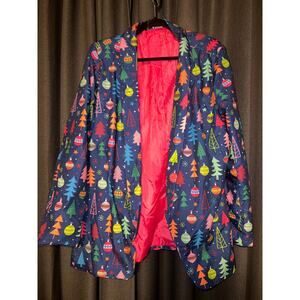 Festive Women's Sweater with Colorful Tree Design